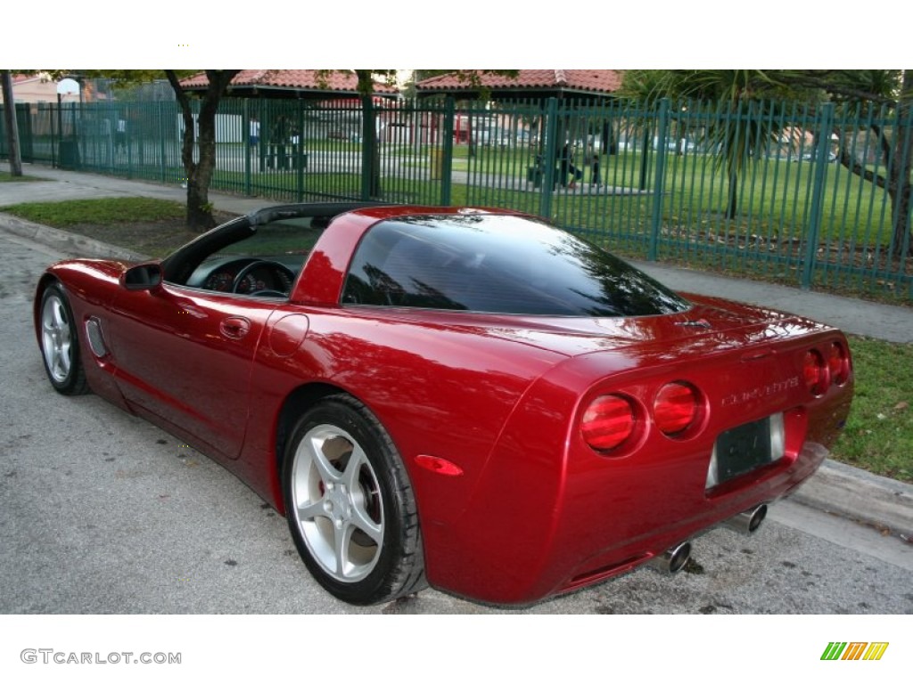 2000 Corvette Coupe - Magnetic Red Metallic / Black photo #23