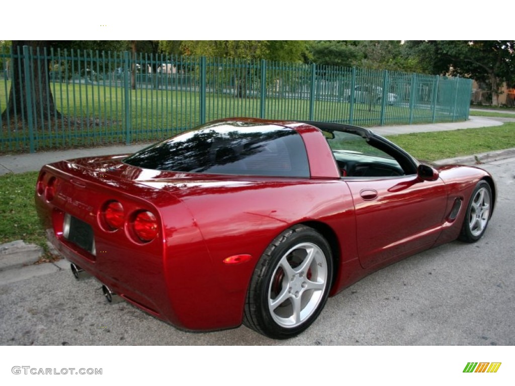 2000 Corvette Coupe - Magnetic Red Metallic / Black photo #24