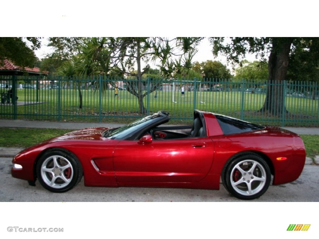 2000 Corvette Coupe - Magnetic Red Metallic / Black photo #25