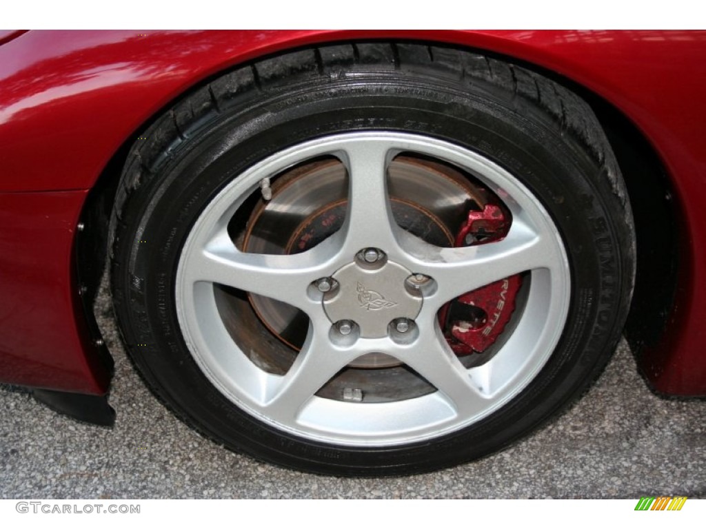 2000 Corvette Coupe - Magnetic Red Metallic / Black photo #29
