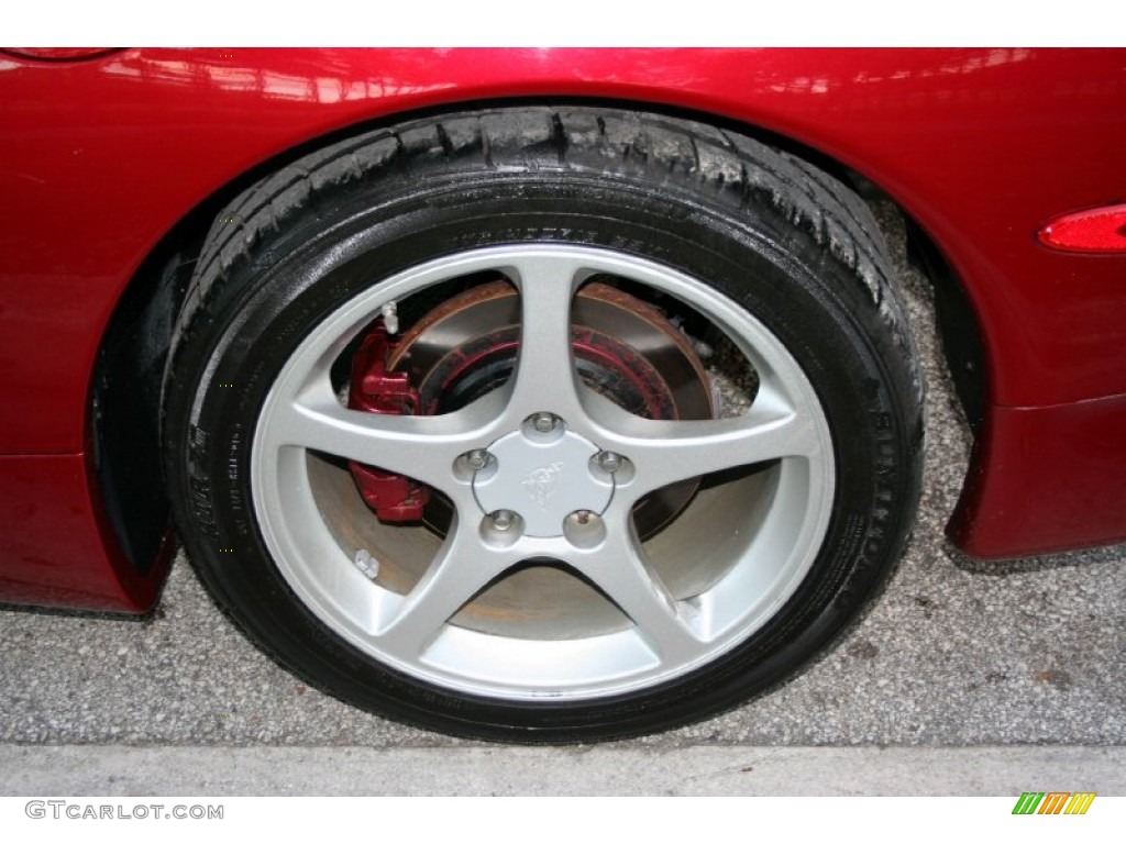 2000 Corvette Coupe - Magnetic Red Metallic / Black photo #32
