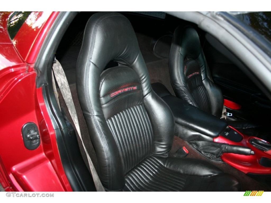 2000 Corvette Coupe - Magnetic Red Metallic / Black photo #41