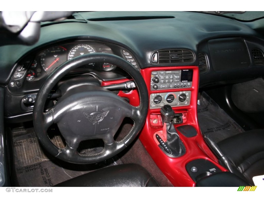 2000 Corvette Coupe - Magnetic Red Metallic / Black photo #47