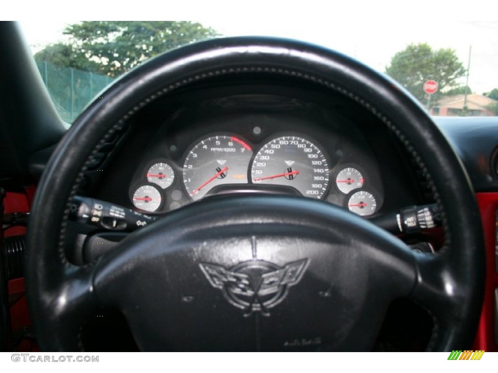 2000 Corvette Coupe - Magnetic Red Metallic / Black photo #49
