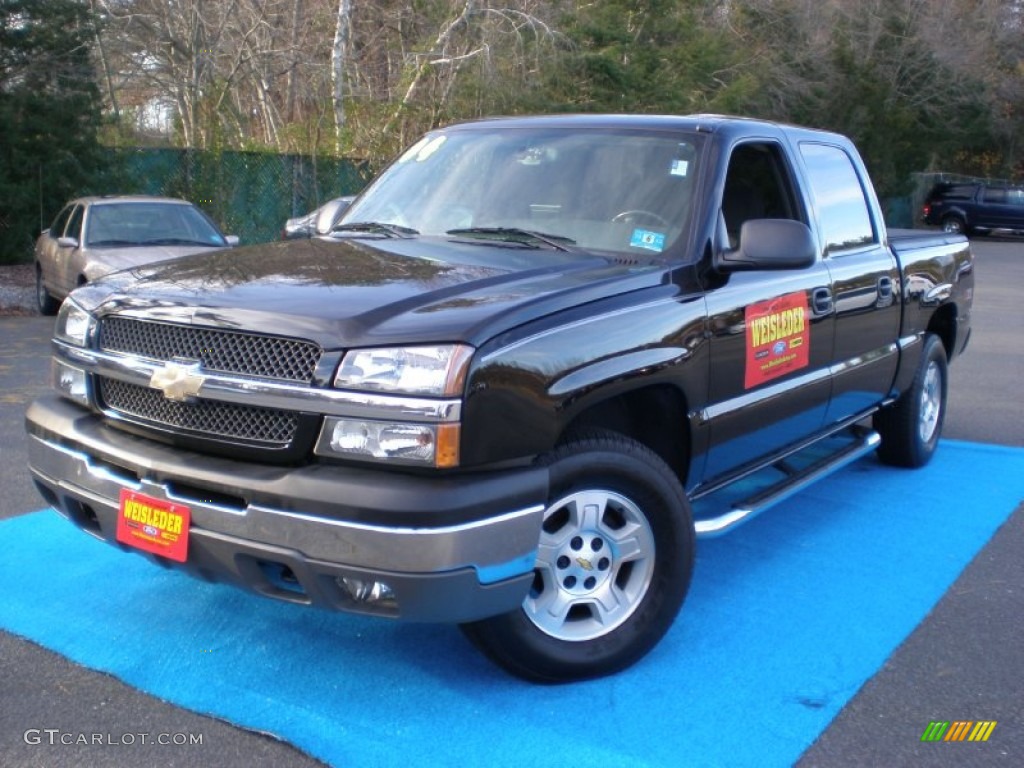 2004 Silverado 1500 Z71 Crew Cab 4x4 - Black / Dark Charcoal photo #1