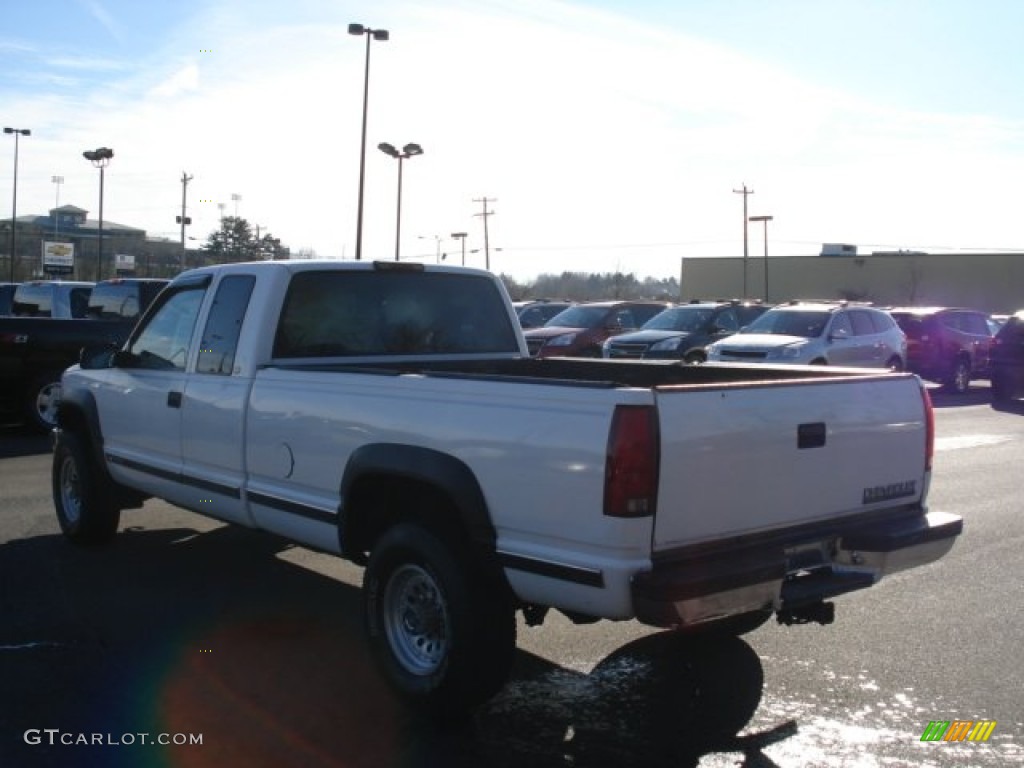 1998 C/K 2500 K2500 Extended Cab 4x4 - White / Blue photo #8