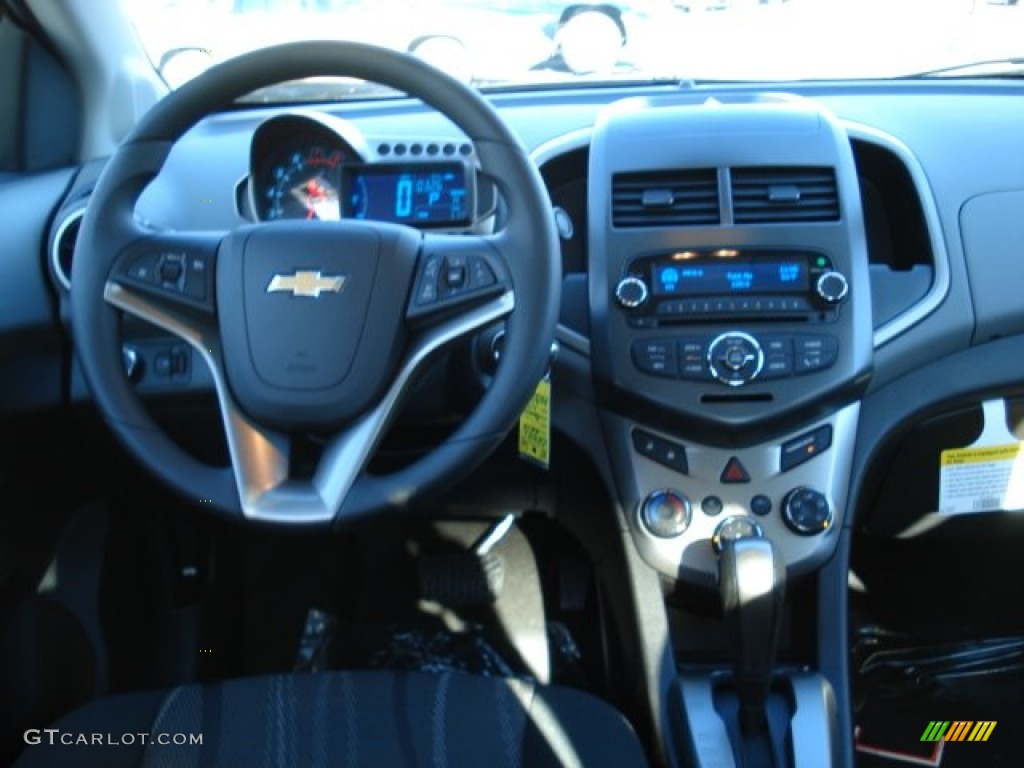 2012 Chevrolet Sonic LT Sedan Jet Black/Dark Titanium Dashboard Photo #56977145