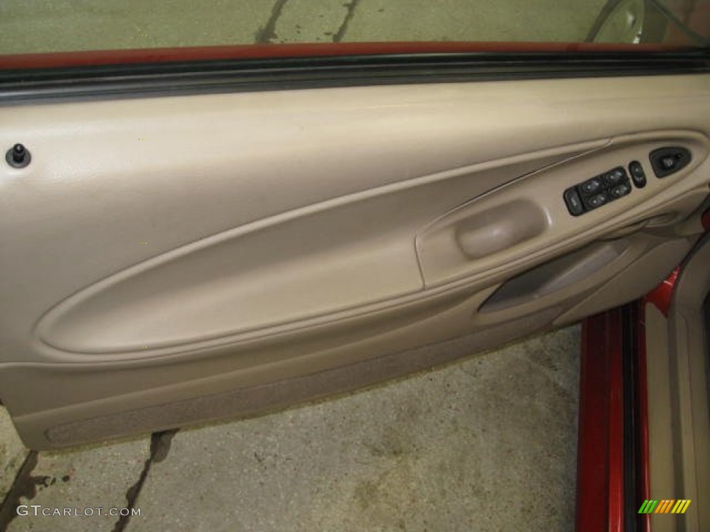 1999 Mustang V6 Convertible - Laser Red Metallic / Medium Parchment photo #12