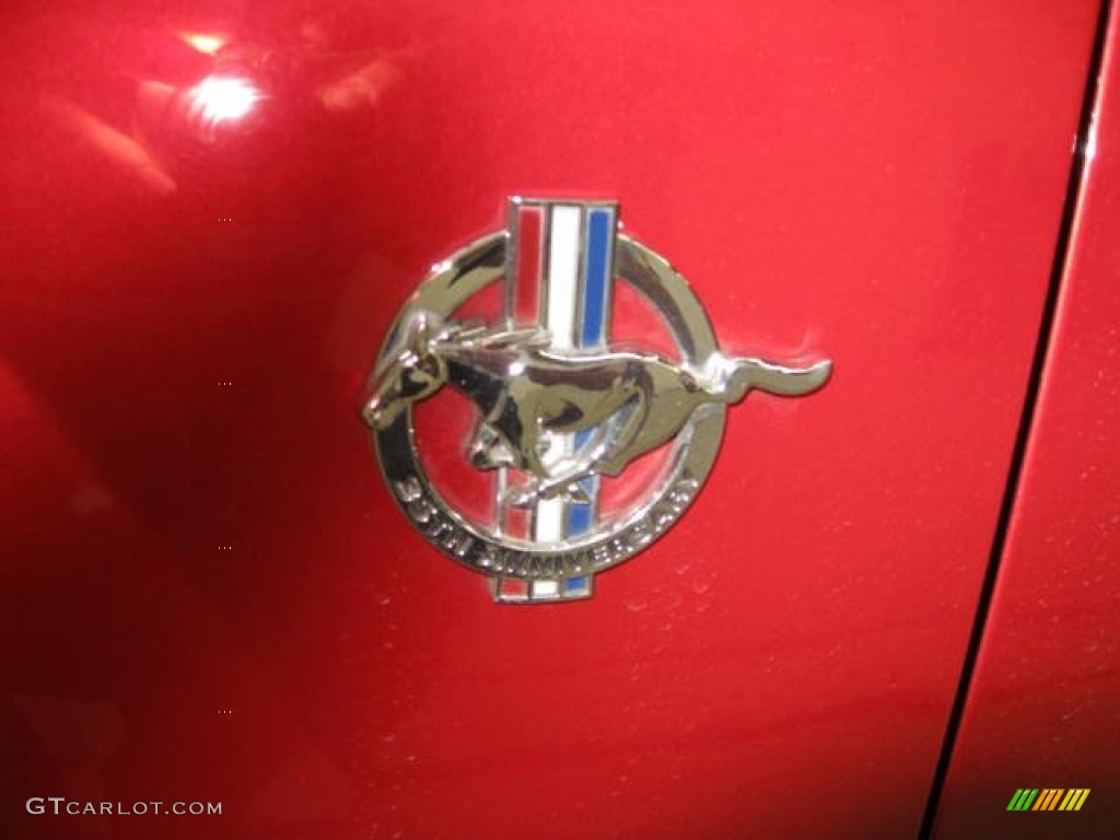 1999 Mustang V6 Convertible - Laser Red Metallic / Medium Parchment photo #19