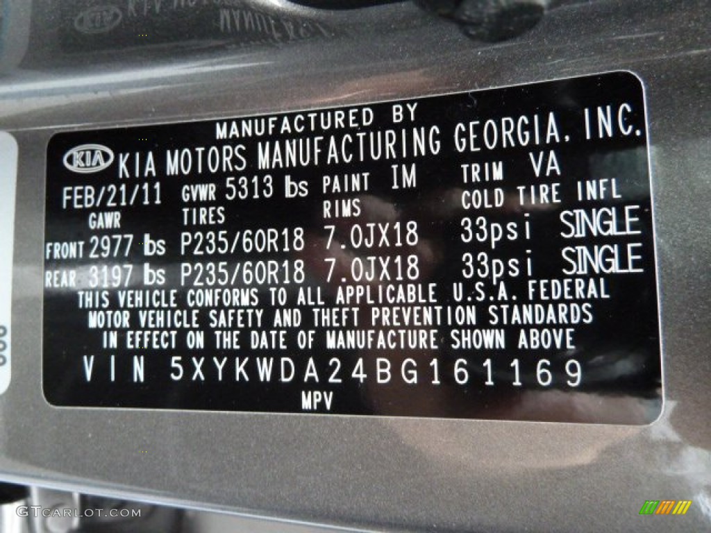 2011 Sorento SX V6 AWD - Titanium Silver / Black photo #19