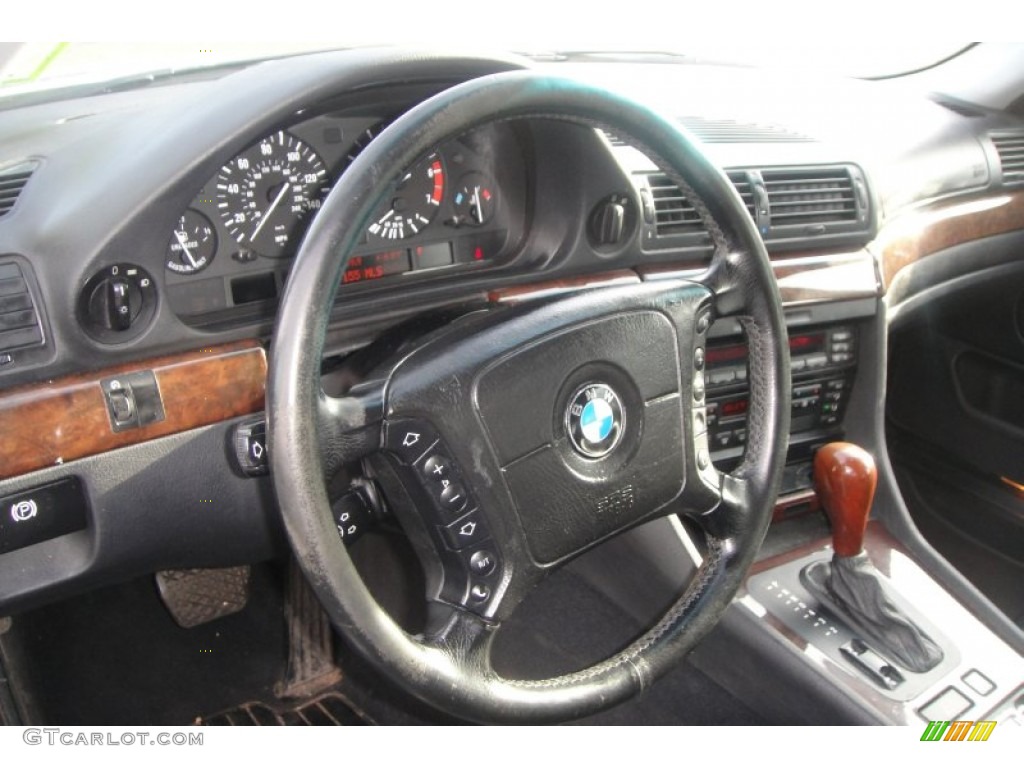 1999 BMW 7 Series 740iL Sedan Black Steering Wheel Photo #56981590