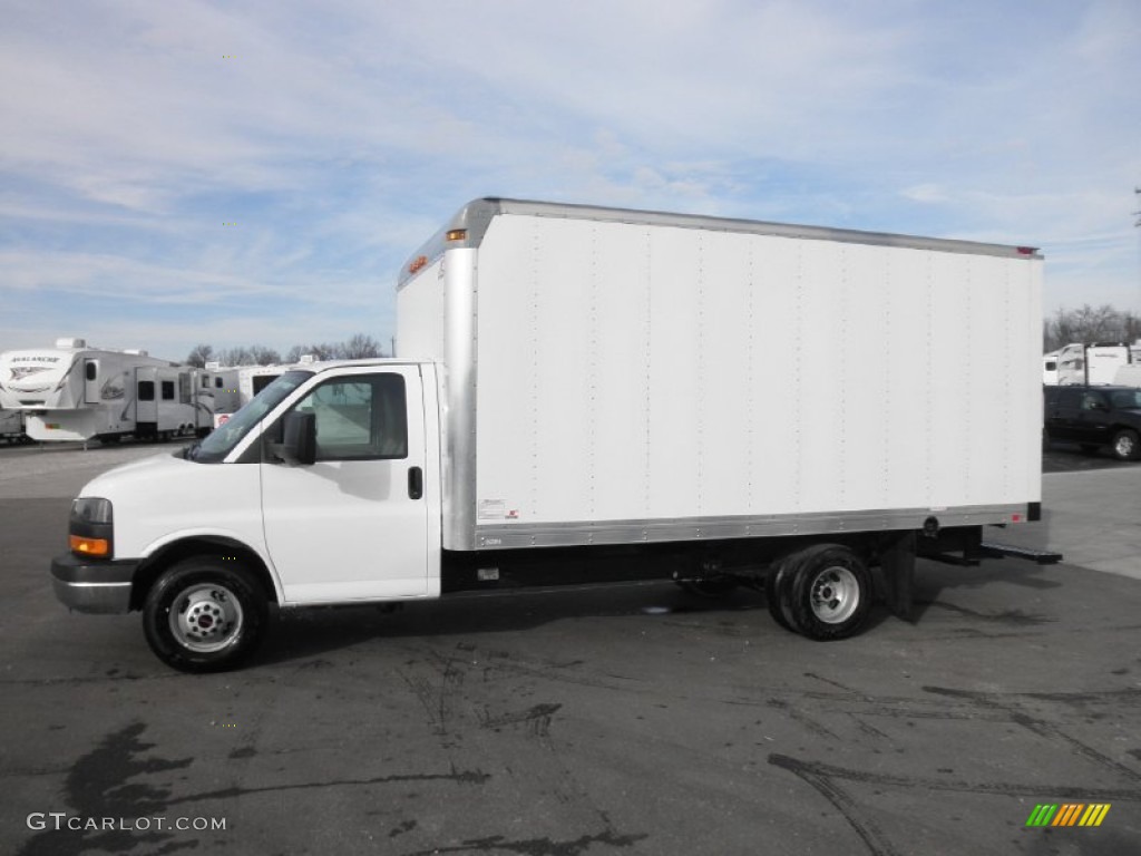Summit White 2012 GMC Savana Cutaway 3500 Commercial Moving Truck Exterior Photo #56981858