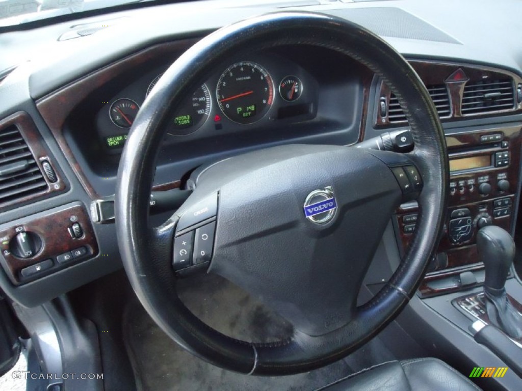 2004 Volvo S60 2.5T AWD Graphite Steering Wheel Photo #56984831