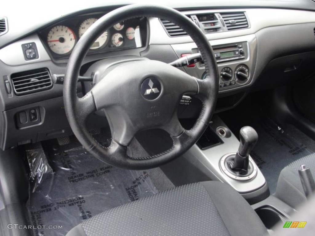 2006 Mitsubishi Lancer OZ Rally Black Dashboard Photo #56988776