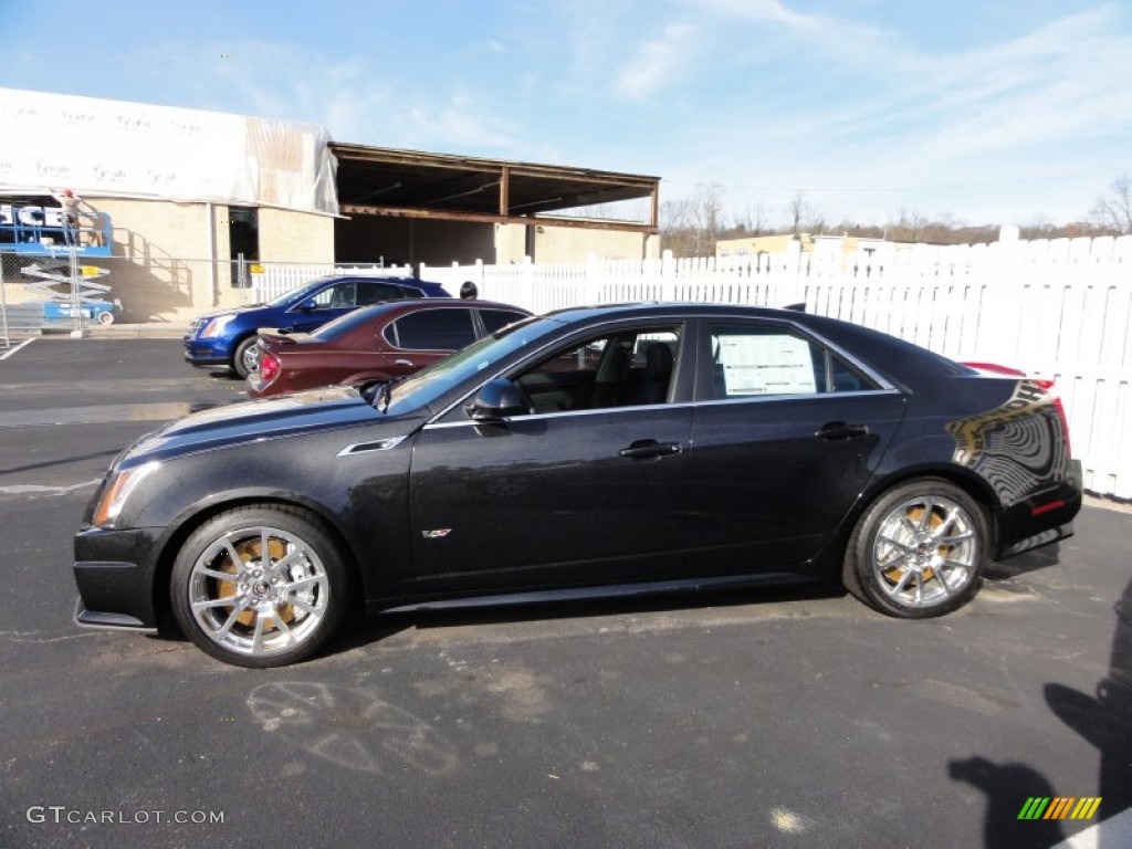 Black Diamond Tricoat 2012 Cadillac CTS -V Sedan Exterior Photo #56992567