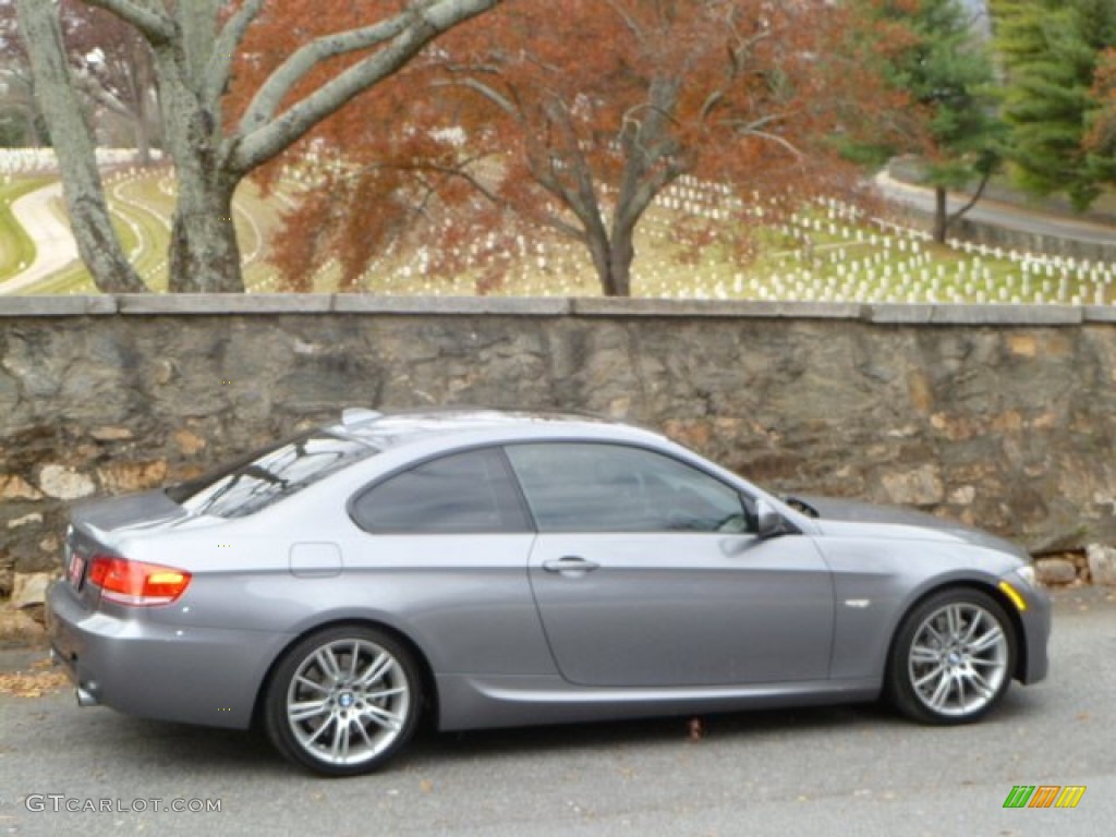 2010 3 Series 335i Coupe - Space Gray Metallic / Black photo #2