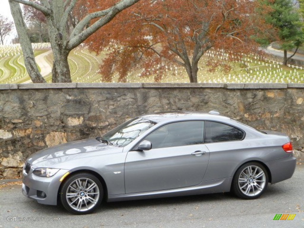 2010 3 Series 335i Coupe - Space Gray Metallic / Black photo #3