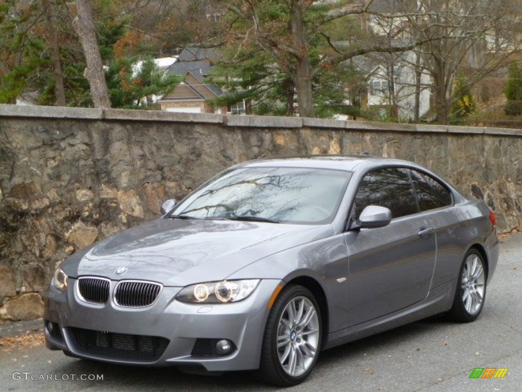 2010 3 Series 335i Coupe - Space Gray Metallic / Black photo #4