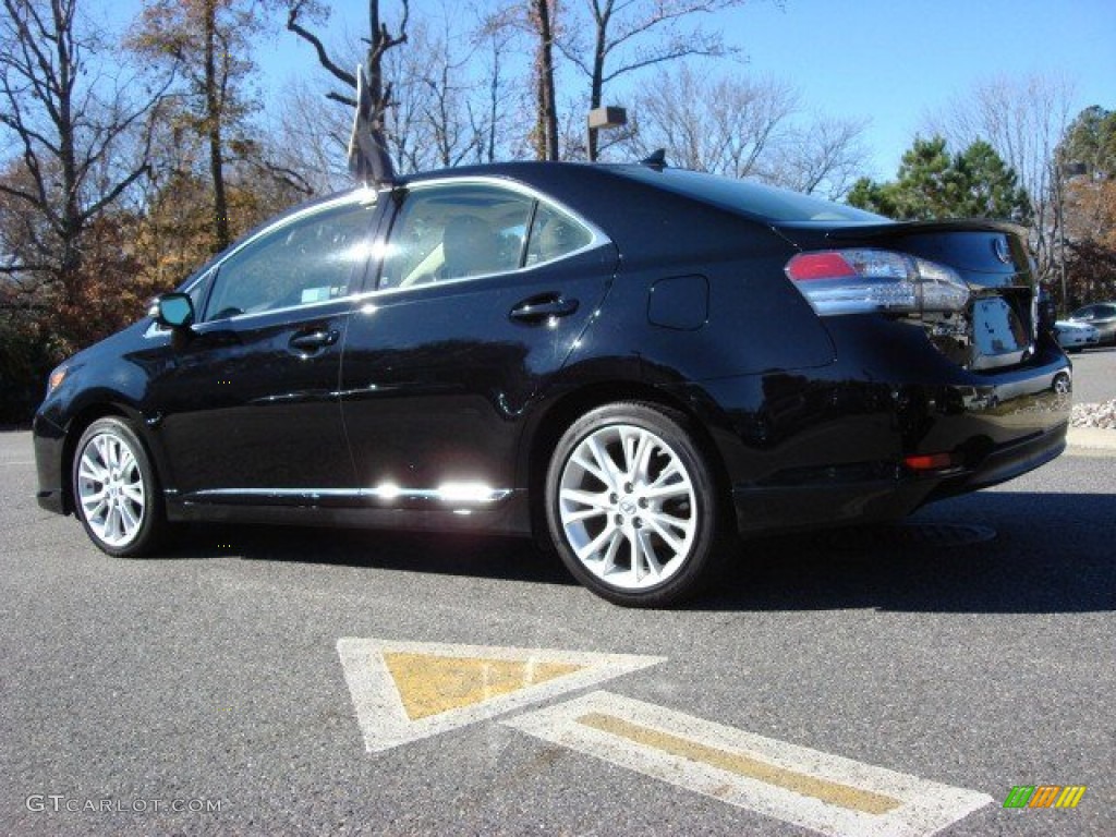 2010 HS 250h Hybrid Premium - Obsidian Black / Parchment photo #5