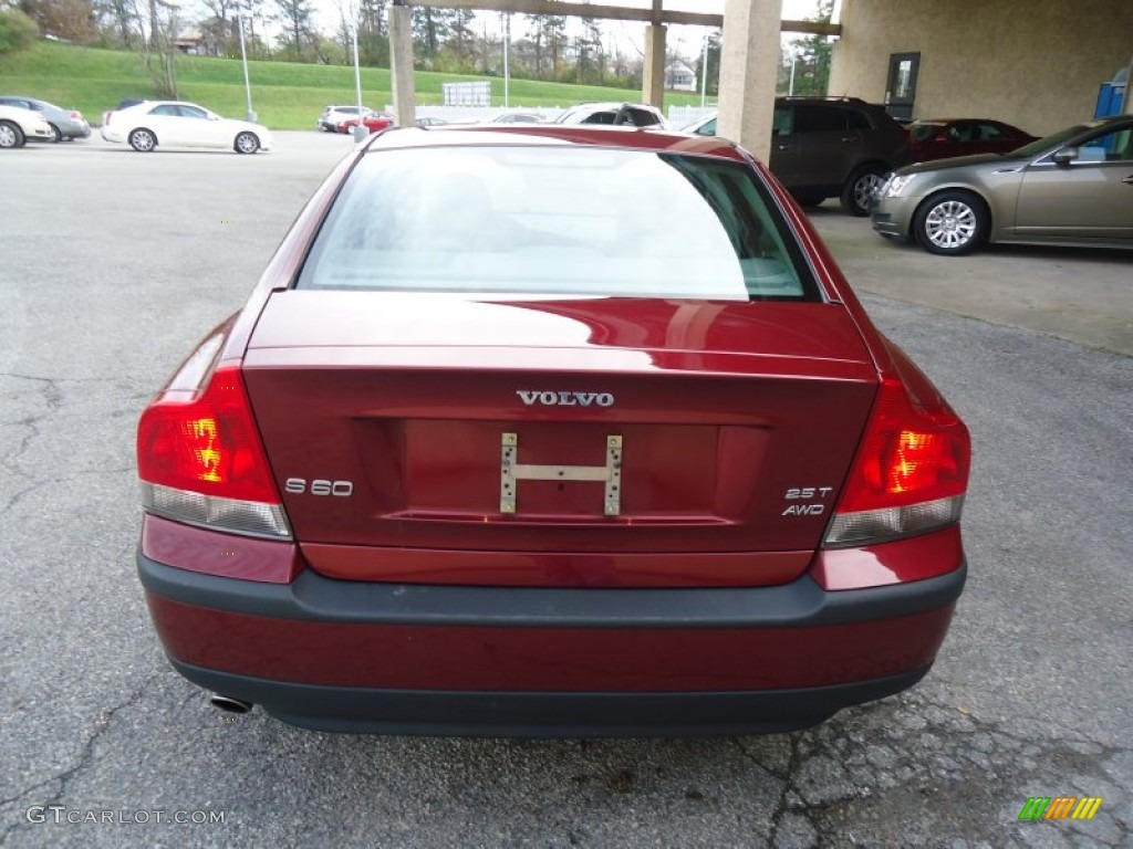 2004 S60 2.5T AWD - Ruby Red Metallic / Taupe/Light Taupe photo #9
