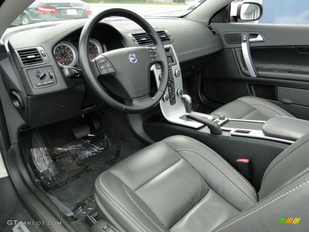 2011 C70 T5 - Ice White / Soverign Hide Off Black Leather/Off Black photo #14