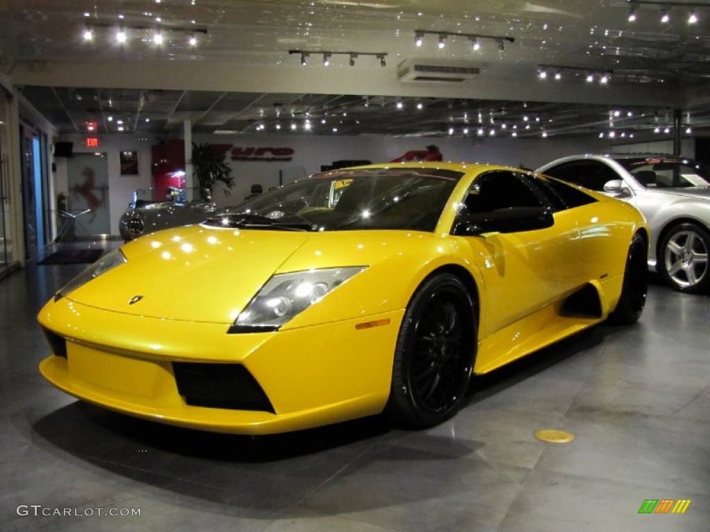 Giallo Evros (Yellow Pearl) 2002 Lamborghini Murcielago Coupe Exterior Photo #57003728