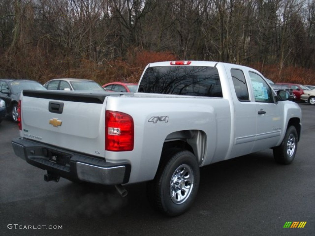 2012 Silverado 1500 LS Extended Cab 4x4 - Silver Ice Metallic / Dark Titanium photo #8