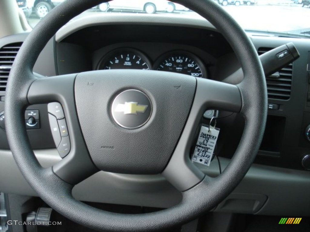 2012 Chevrolet Silverado 1500 LS Extended Cab 4x4 Dark Titanium Steering Wheel Photo #57005915