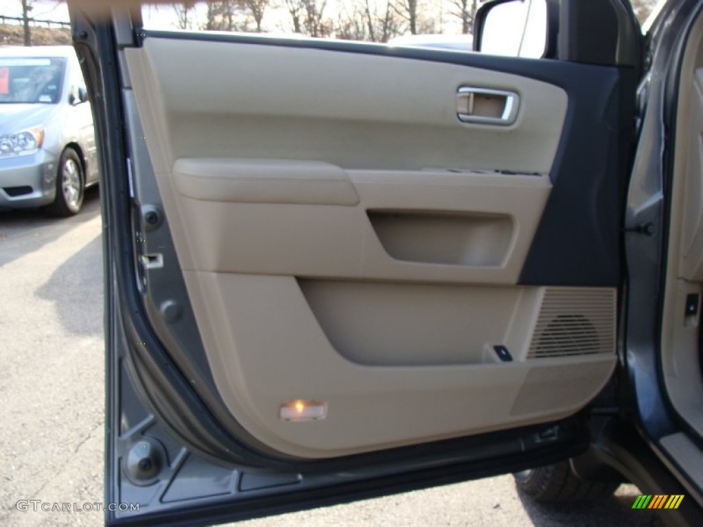 2009 Honda Pilot EX 4WD Beige Door Panel Photo #57008486