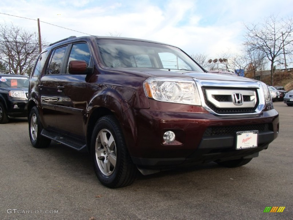 Dark Cherry Pearl 2010 Honda Pilot EX-L 4WD Exterior Photo #57009524