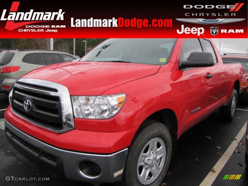2010 Tundra Double Cab - Radiant Red / Sand Beige photo #1