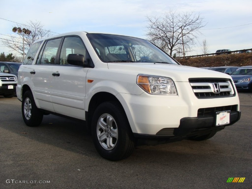 2007 Pilot LX 4WD - Taffeta White / Saddle photo #7