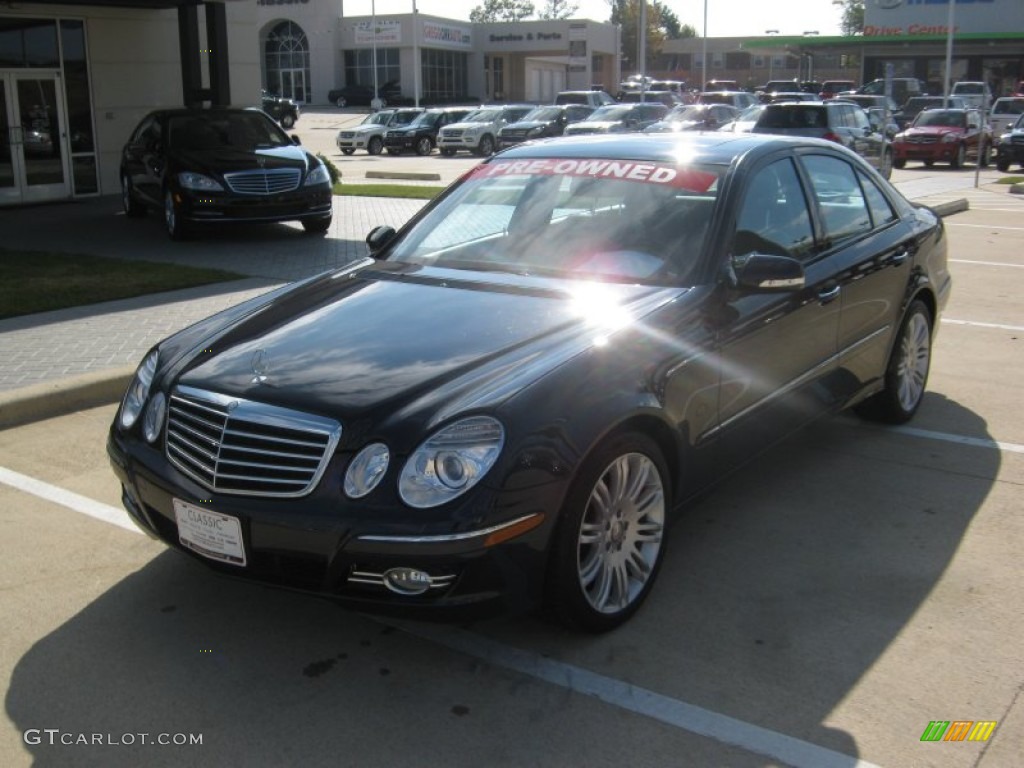 2008 E 350 4Matic Sedan - Capri Blue Metallic / Cashmere photo #1