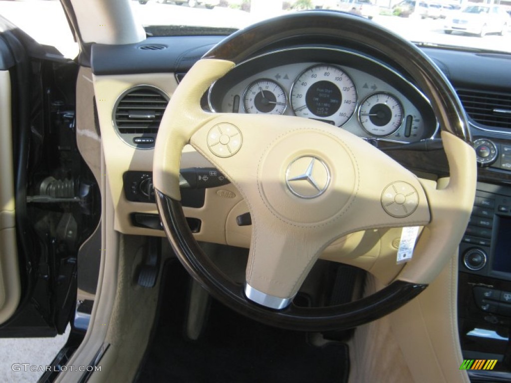 2009 Mercedes-Benz CLS 550 Cashmere Steering Wheel Photo #57012118