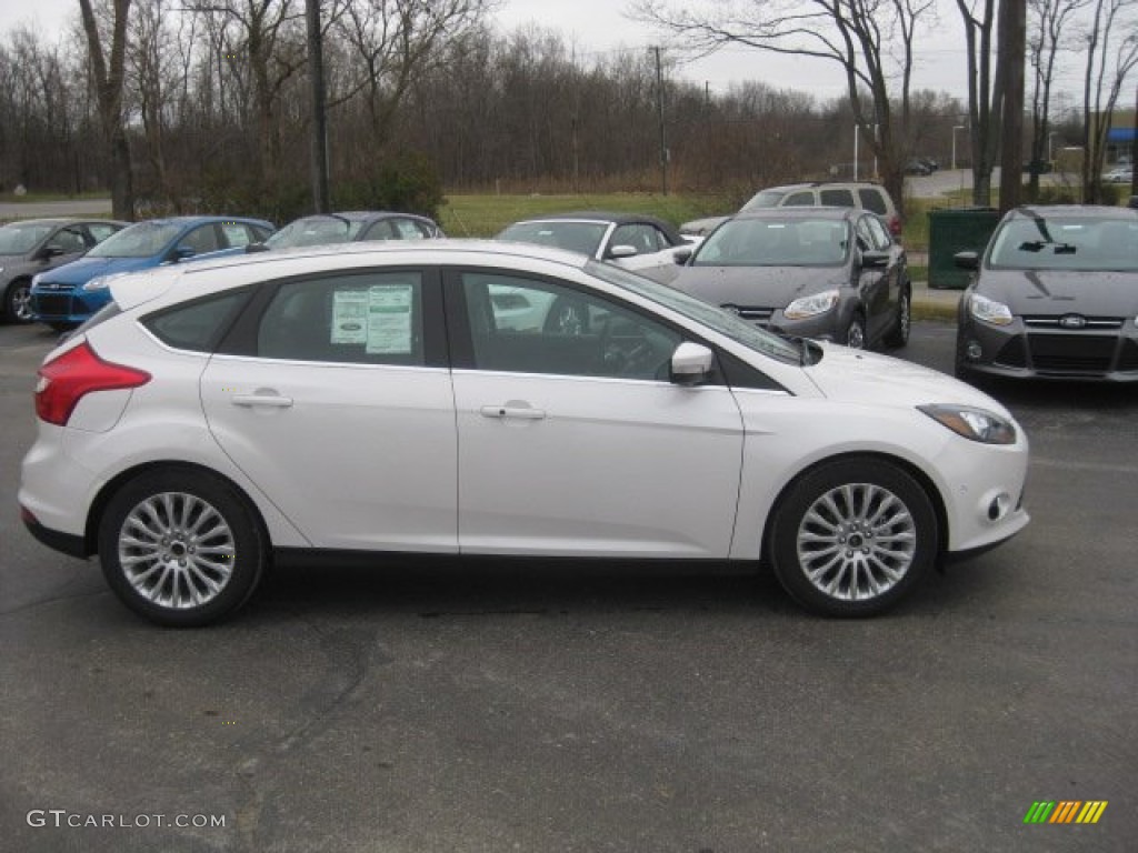 White Platinum Tricoat Metallic 2012 Ford Focus Titanium 5-Door Exterior Photo #57014387