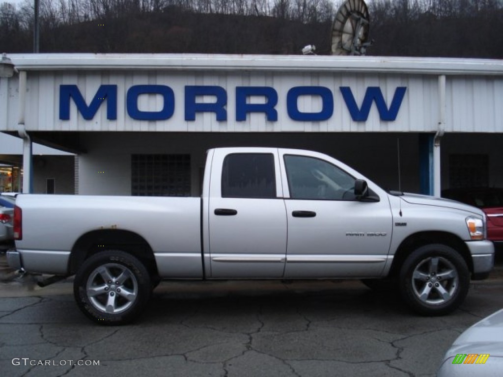 2006 Ram 1500 SLT Quad Cab 4x4 - Bright Silver Metallic / Medium Slate Gray photo #1