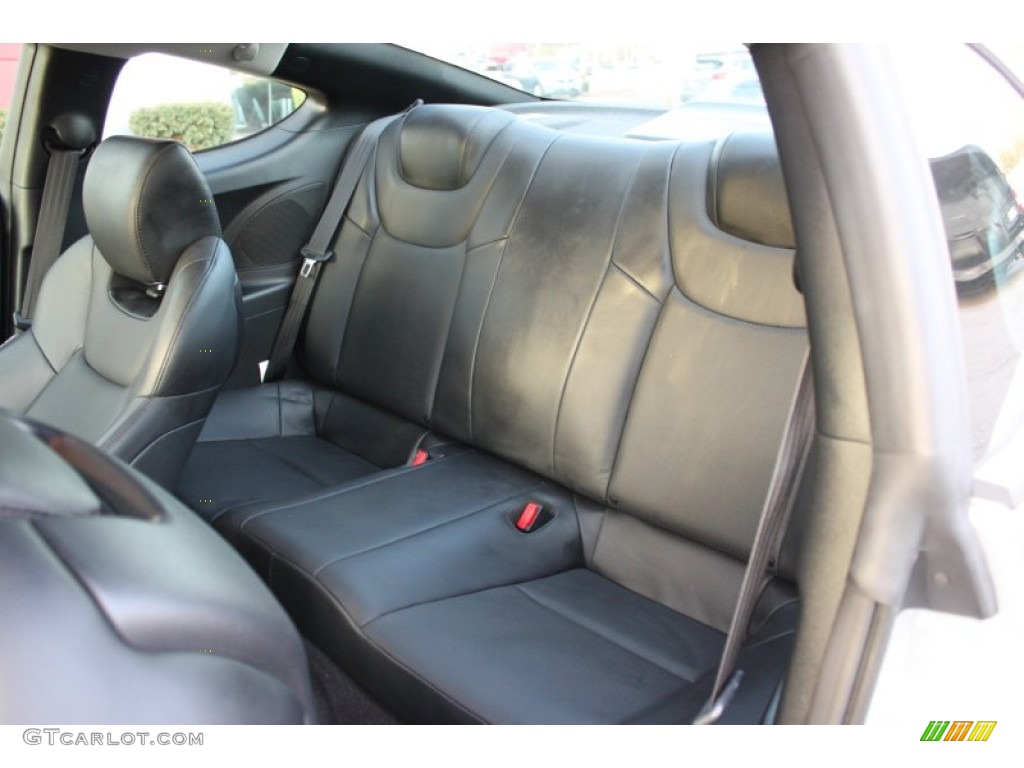 Black Leather Interior 2011 Hyundai Genesis Coupe 3.8 Grand Touring Photo #57015698