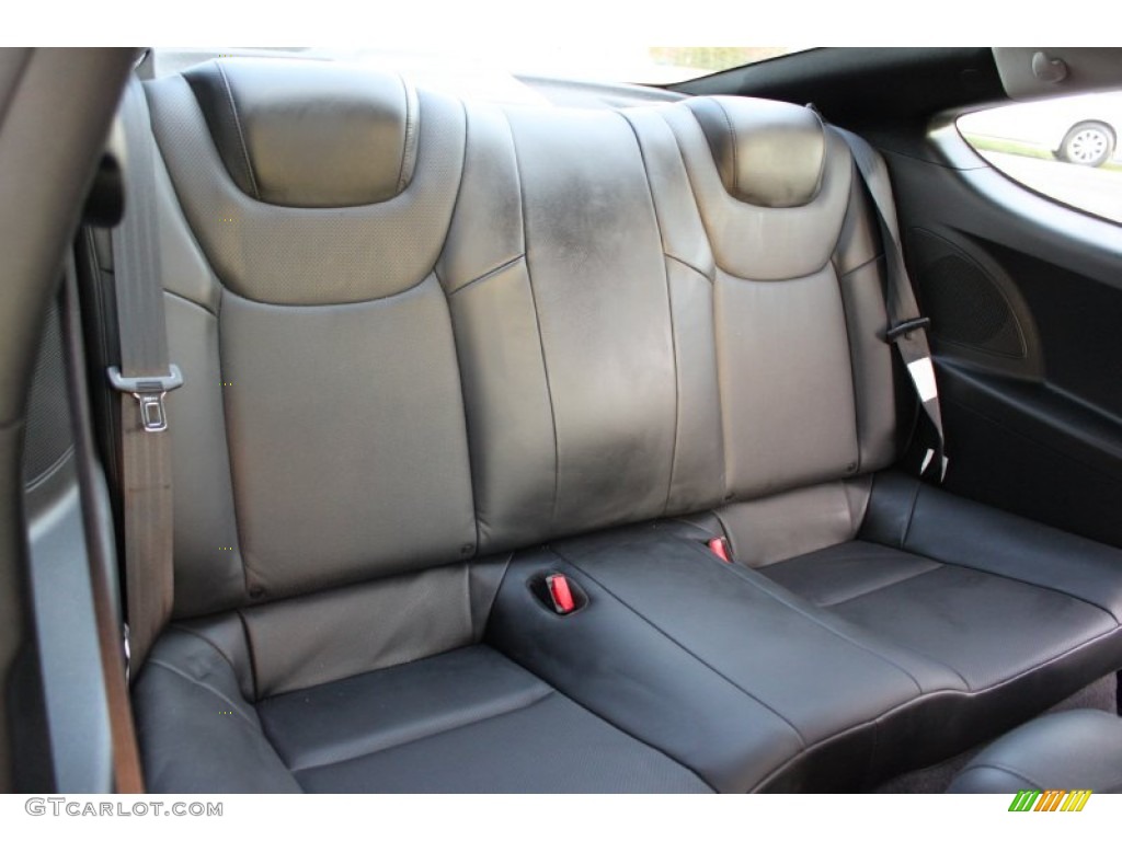 Black Leather Interior 2011 Hyundai Genesis Coupe 3.8 Grand Touring Photo #57015734