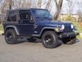 2000 Patriot Blue Pearl Jeep Wrangler Sport 4x4  photo #3