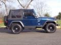 2000 Patriot Blue Pearl Jeep Wrangler Sport 4x4  photo #5