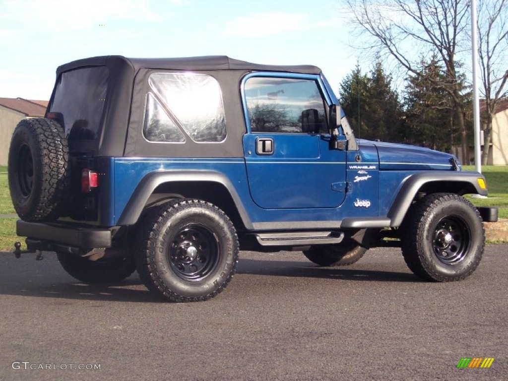 2000 Wrangler Sport 4x4 - Patriot Blue Pearl / Agate photo #6