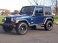 2000 Patriot Blue Pearl Jeep Wrangler Sport 4x4  photo #11