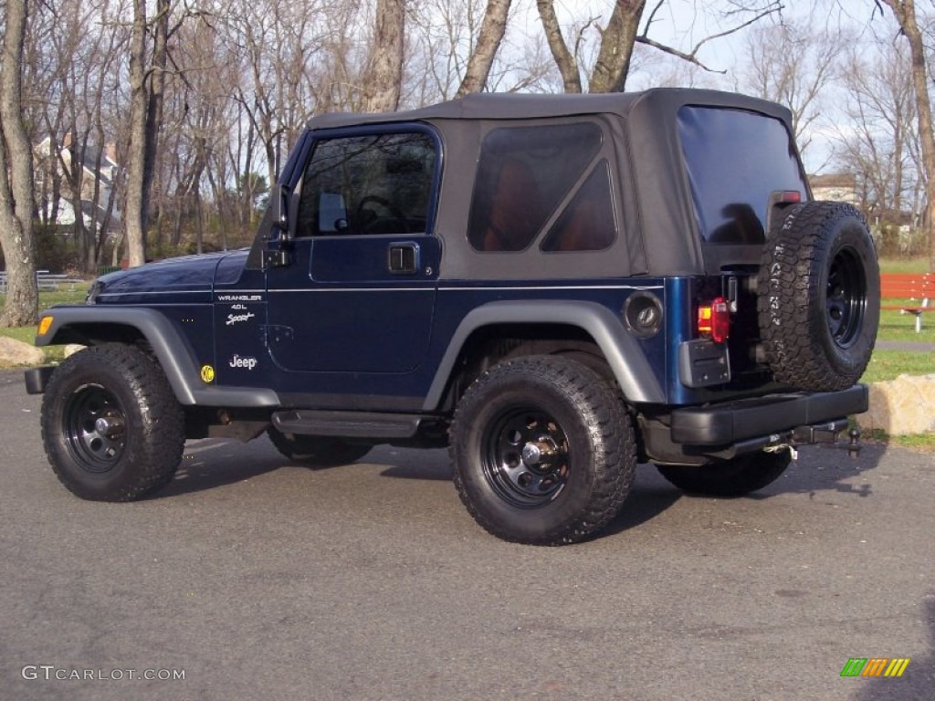 2000 Wrangler Sport 4x4 - Patriot Blue Pearl / Agate photo #14