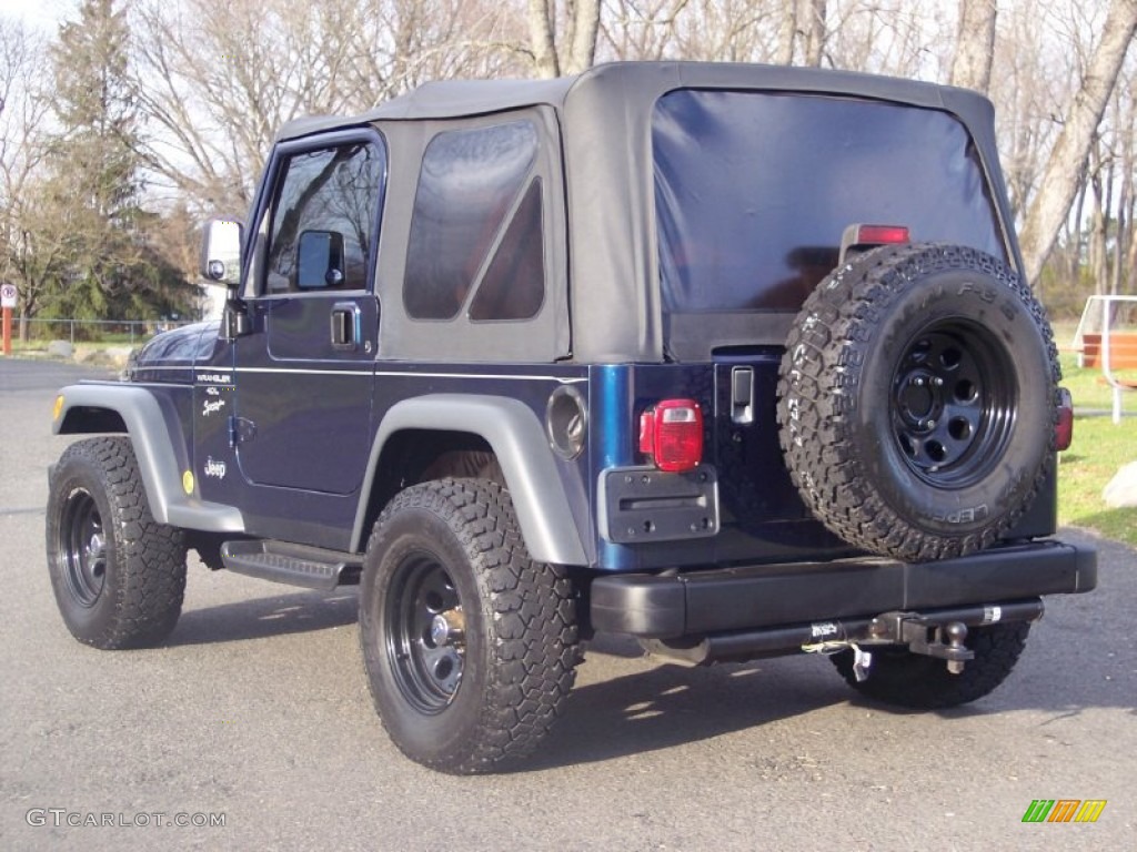 2000 Wrangler Sport 4x4 - Patriot Blue Pearl / Agate photo #15