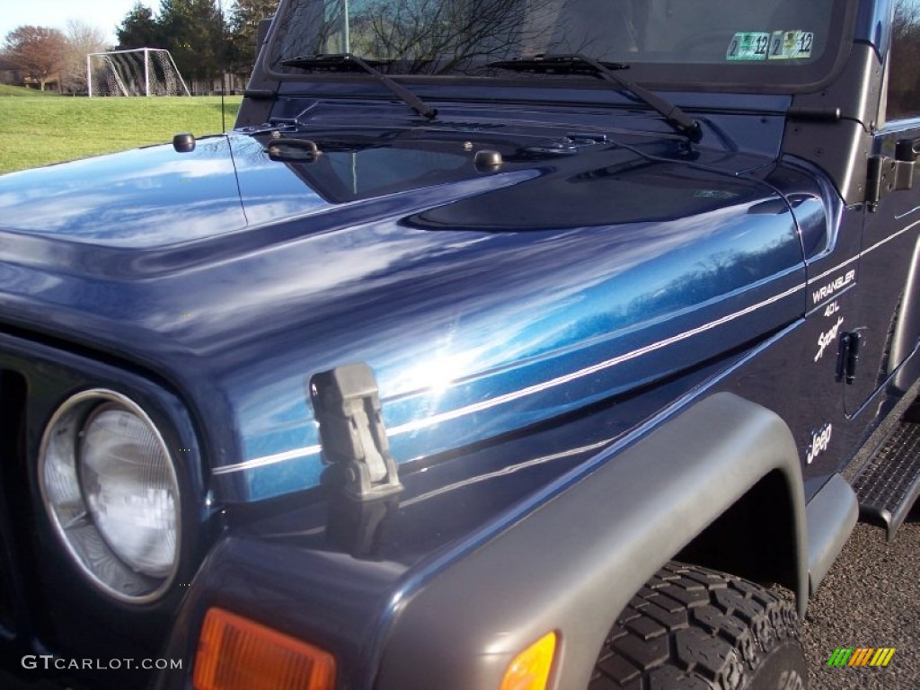 2000 Wrangler Sport 4x4 - Patriot Blue Pearl / Agate photo #16