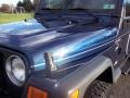 2000 Patriot Blue Pearl Jeep Wrangler Sport 4x4  photo #16