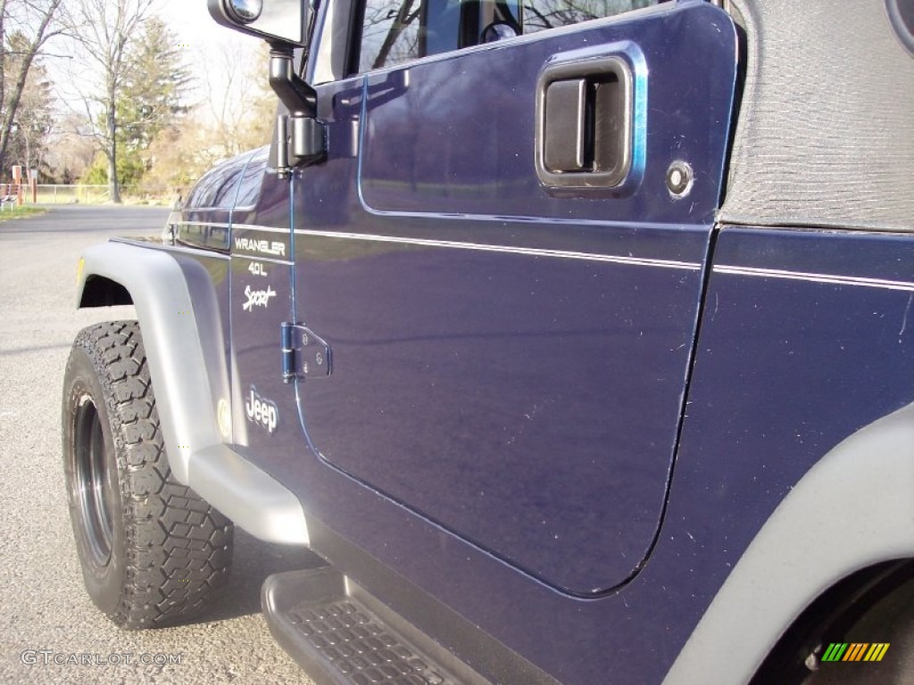 2000 Wrangler Sport 4x4 - Patriot Blue Pearl / Agate photo #22