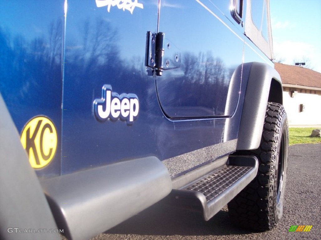 2000 Wrangler Sport 4x4 - Patriot Blue Pearl / Agate photo #30