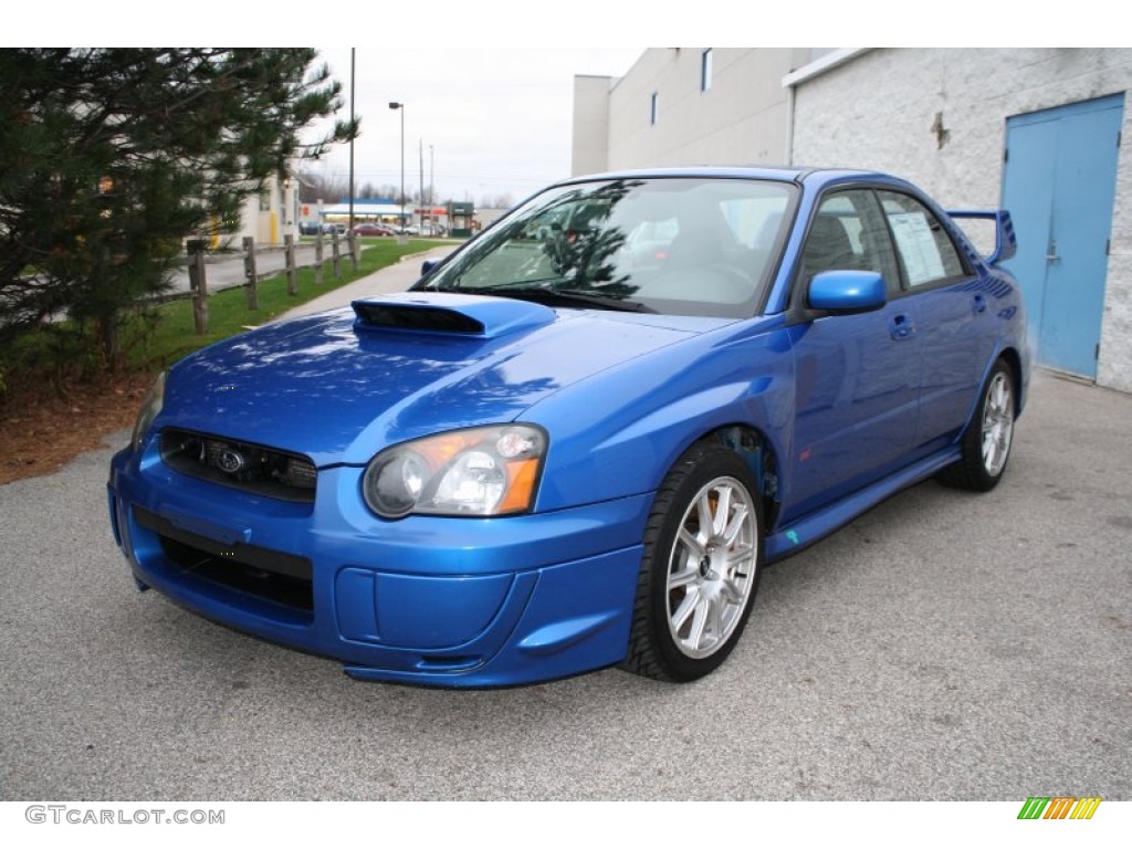 2005 Impreza WRX STi - WR Blue Pearl / Black/Blue Ecsaine photo #3