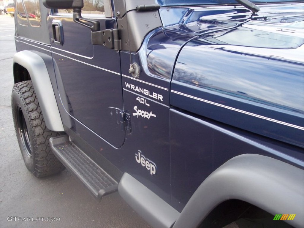 2000 Wrangler Sport 4x4 - Patriot Blue Pearl / Agate photo #57
